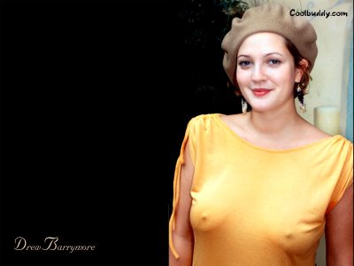 Drew Barrymore Bra Less 2010 01 28 POSTED BY tkumarr bra less bra less